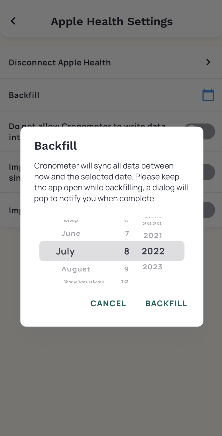 Apple Health & Apple Watch – Cronometer